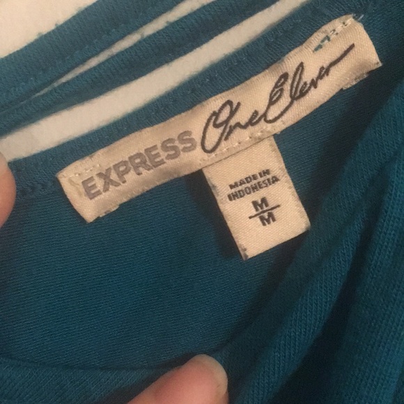 Flowy, bright EXPRESS Turquoise Tank Top (size M) - Picture 5 of 8